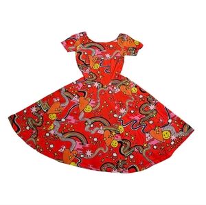 Nooworks 'Cha Cha Better Days' A-Line Stretchy Mini Dress with Short Sleeves, XS